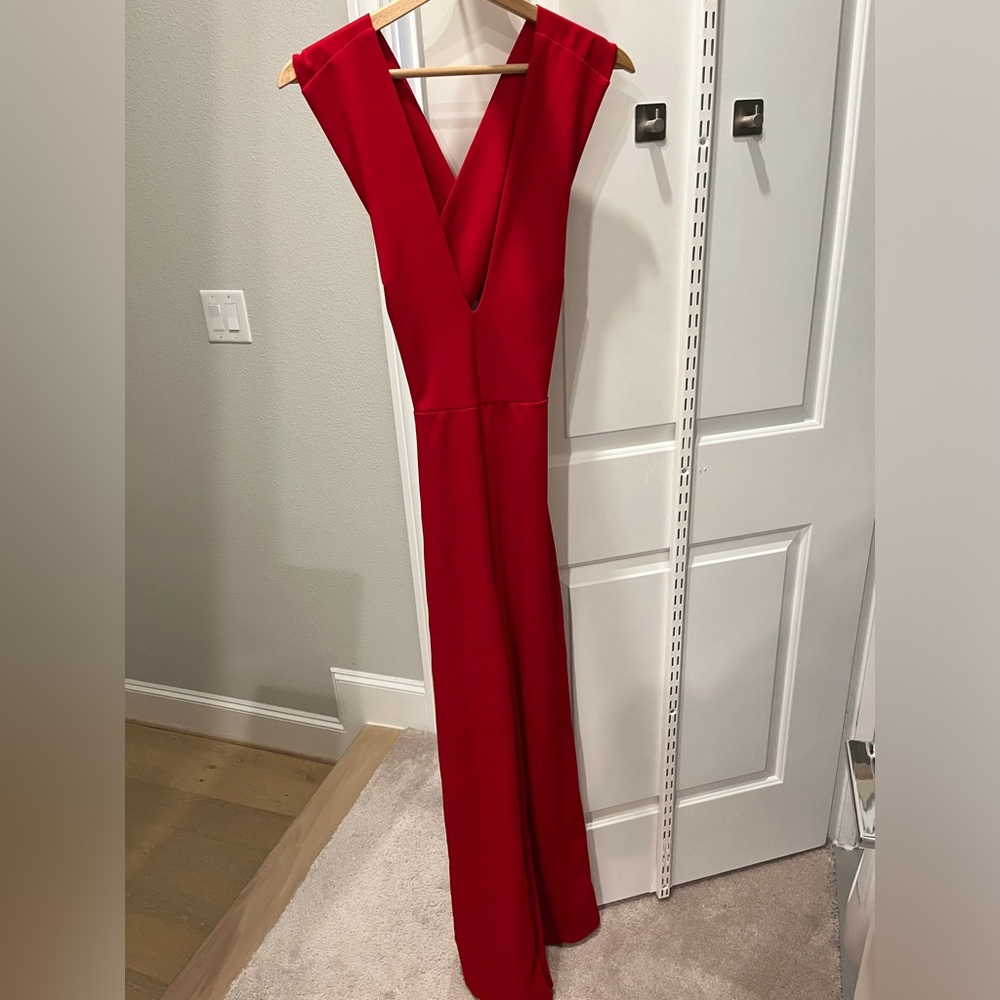 Lulu's Vibrant Red Jumpsuit